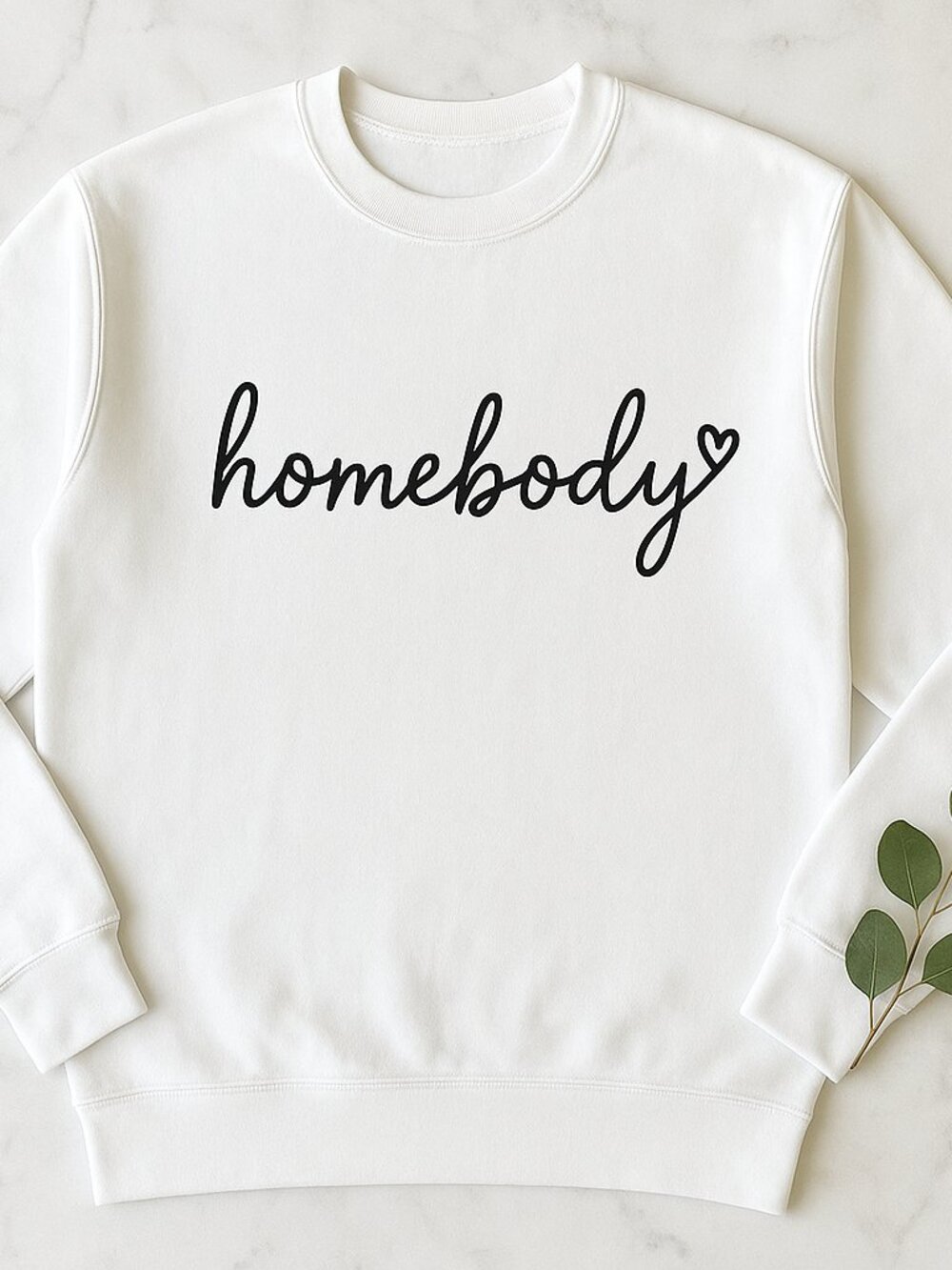 Homebody Heart Crewneck Sweatshirt, Cozy Minimalist Pullover, Cute Casual Lounge